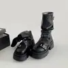 Botas curtas marrons versáteis de sola grossa para mulheres, botas estilo Martin que aumentam a altura, novas botas vintage Maillard de cano médio para primavera e outono de 2026