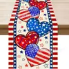 Novo Caminho de Mesa do Dia da Independência 4 de Julho da Amazon, Gnomo do Amor Caminho de Mesa Comemorativo de Linho 250º Aniversário