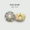 Botones Metálicos con Forma de Flor Pintados al Óleo Estilo Chino, Botones Decorativos Versátiles para Abrigos y Chaquetas, Accesorios de Botones Florales para Trajes y Abrigos