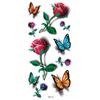 Calcomanías de Tatuaje de Rosa Tridimensional 3D Douyin Celebridad de Internet Impresión a Color Calcomanías de Tatuaje Mariposa Flor Calcomanías de Tatuaje Impermeables