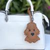 Nuevo Colgante de Bolso Perro de Peluche Llavero Cachorro Piel Sintética Accesorios Colgante Perro de Dibujos Animados Colgante Cuero de Peluche