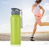 Copo Térmico de Aço Inoxidável de Grande Capacidade para Viagens Internacionais, Garrafa de Água para Esportes ao Ar Livre com Alça, Chaleira Isolada, Chaleira de Montanhismo de Calibre Grande, Design Simples