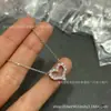 Collar de Corazón de Alta Gama para Mujer, Oro Rosa de 18 Quilates V-Gold, Mismo Estilo que Tiffany, Colgante en Forma de Corazón, Cadena para Clavícula Niche Versátil Nudo