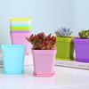 Vaso de flores de plástico pequeno vaso quadrado vaso de flores carnudo vaso de flores cor de doce vaso de berçário 7cm engrossado pequeno quadrado preto cor vaso quadrado fábrica