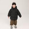 Chaqueta de Plumas Changguo para Niños, Longitud Media, Invierno, Estilo Coreano, Doble Botonadura, Abrigo Cálido con Capucha para Niños y Niños Pequeños