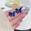 2026 Novos Brincos Elegantes de Cristal Azul Moda Coreana Design Longo Brincos Tendência de Influenciador para Mulheres Venda por Atacado