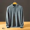 Suéter Polo de Cachemira Bai Cai Rong para Hombre, Otoño/Invierno 2026, Suave, Ligero y Elegante