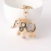 Novo Estilo Elefante Strass Chaveiro Metal Acessório de Carro Pingente Chaveiro Criativo Pequena Bolsa de Presente Decoração