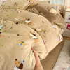 Conjunto de Cama de Veludo de Leite Espesso de Inverno Quatro Peças Novo Conjunto de Três Peças de Lençol com Capa de Edredom de Coral Fleece Flanela Roupa de Cama