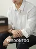 Camisa de Manga Larga Cuadros Burbuja Esponjosos Sensación Ligera y Relajada para Hombre de Gama Alta Versátil Color Sólido Otoño