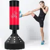 Saco de Boxeo Vertical Sanda Uso en Casa Muñeco Inestable Taekwondo Equipo de Entrenamiento Maniquí de Madera Accesorios para Saco de Arena Cubierta Exterior Base