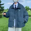 Nueva chaqueta acolchada cálida versátil casual de manga larga con cuello vuelto engrosada para adolescentes, abrigo de algodón casual versátil para niños