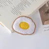 Adesivos divertidos e peculiares para franja com tema de comida, chapéu de chef de desenho animado macio e fofo, adesivo mágico de menina pão, ferramenta de estilização de cabelo