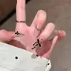 TikTok Explosions Wear Armor Advanced Outono e Inverno Flash Diamante Borboleta Manicure Artesanal Peças de Unhas Spice Girl Peças de Unhas Vestíveis