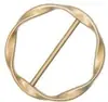 Círculo espiral liga de zinco metal redondo três nós fivela de toalha de seda estilo europeu e americano canto de roupa fivela de roupa roupa