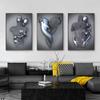 Figura de Metal Criativa Escultura Abraçando Moldura Pendurar Poster Pintura Decoração de Parede de Fundo de Sofá Moderno Núcleo de Pintura em Tela