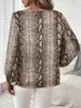 Nuevos Tops de Moda Elegantes para Mujer con Estampado de Leopardo y Cuello en V, Transfronterizos Europeos y Americanos, Estación Independiente de Amazon Aliexpress