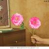 Florero de Pintura al Óleo Estilo Italiano de Loto y Peonía Arreglo Floral Decoración Adornos de Entrada Arreglo Floral de Piso para Bodas Venta al por Mayor