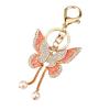 Llavero de Coche con Borla de Mariposa de Perla Anillo de Llavero Colgante Lindo de Metal para Bolsos de Mujer Regalos Creativos para Colgar