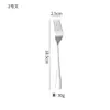 Acero Inoxidable 304 1010 Vajilla Cuchillo Occidental para Bistec, Tenedor, Cuchara, Cuchara Larga para Hielo, Hotel Hogar Cuchara para Postre Café