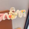 Pinza para el pelo con forma de oso de fresa de dibujos animados para niños, pinza para la nuca con forma de tiburón ondulado para niña, disco para el pelo para niña pequeña, horquilla de princesa