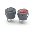Interruptor circular ultrapequeno com furo de montagem de 15 mm, 2 pinos duas posições, 3 pinos três posições, interruptor basculante circular pequeno KCD11 com luz