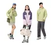 Conjunto de Tres en Uno para Hombre y Mujer 0.05 kg Pieza Exterior Desmontable Cortavientos, Cálido e Impermeable Ropa de Montañismo Soporta Apertura Bidireccional