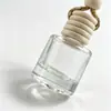 Em estoque Atacado Frasco Redondo de 8ml Corda de Algodão de Seda Dourada Frasco de Vidro Aromaterapia para Carro Pingente de Carro Perfume para Carro Frasco Vazio
