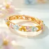 Nuevo Pulsera de Esmalte Calada de Rosa Tridimensional de Nicho con Flores Multicolor y Diamantes en Estilo Chino, Disponible para Venta al por Mayor desde la Fábrica