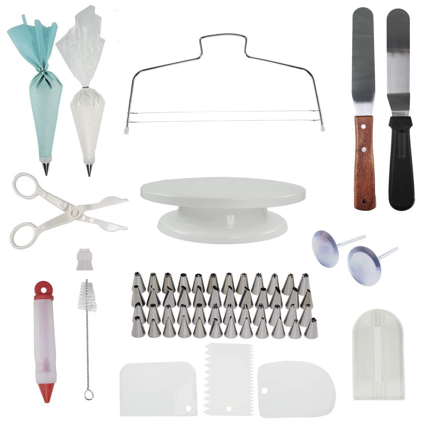 亚马逊热销 B73件套蛋糕转台套装蛋糕转盘裱花嘴蛋糕裱花烘焙套装