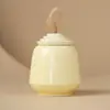 Fabricante Reloj Redondo Apilable Lata de Té Pequeña Portátil Cerámica Uso Doméstico Sensación de Alta Gama Lata de Té Lata Sellada 2026 Nuevo Estilo