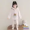 Ropa de Casa Niñas Traje Infantil Pijama Casual Engrosado Nuevo Bebé Franela Coral Cálido