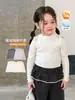 Ropa acolchada de algodón con forma de pera para niños, prenda interior base para niña, ropa de invierno, cuello alto medio con volantes, top para niños, ropa para bebé niña Clase A