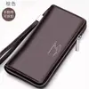 Nueva Moda Billetera para Hombre Billetera Larga para Hombre Negocios Multitarjeta Gran Capacidad Cremallera Bolsa Larga