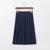 Uniforme JK básico estilo japonés, cuello azul marino, traje de marinero blanco, conjunto clásico, estilo preppy, falda plisada, venta al por mayor de fábrica