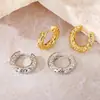 Pendientes de Aro Grande Exagerados Estilo Europeo y Americano de Acero de Titanio para Mujer, Pendientes Circulares de Lujo Ligero de Gama Alta, Accesorios Versátiles para Orejas Estilo Ins, En Stock de Fábrica