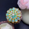 Directamente vendidos por el fabricante, Anillos de Ópalo Puros Naturales Súper Hermosos, Materiales Cuidadosamente Seleccionados a Mano, Hermosos Colores y Buena Calidad de Cristal