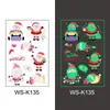 Nuevas Pegatinas de Tatuaje Luminosas de Regalo de Navidad para Niños Dibujos Animados Copo de Nieve Tatuaje Facial Impermeables y Resistentes al Sudor Pegatinas Luminosas