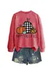 Amazon eBay Estação Independente Moda Casual Feminina FELIZ OUTONO AÍ GALERA Hoodie Estampa de Leopardo Abóbora Outono Inverno