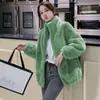 Chaqueta de Felpa Coral Suelta Talla Extra Grande para Mujer Otoño e Invierno 2026 Nueva Espesada Doble Cara Polar Polar Abrigo para Mujer Tendencia