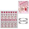 Pegatinas de uñas con relieve transfronterizo de Zhengxiang, dibujos animados de Internet, amor rojo, bricolaje, calcomanías de uñas para niños, adhesivo personalizado al por mayor