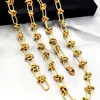 Corrente Feita à Mão de Aço Titânio 18K Color-Preserving, Acessórios Dourados para Montar Colares e Pulseiras DIY, Correntes Trançadas de Vários Estilos para Atacado