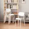 Silla de Plástico para Uso Doméstico, Silla Nordica Engrosada para Comedor con Respaldo, Silla de Negocios para Mesa de Comedor, Taburete Moderno Sencillo Sin