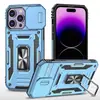 Venta Directa de Fábrica Personalizada Aplicable Transfronteriza Funda para Teléfono Anticaídas Apple 17 con Ventana Deslizante Soporte de Anillo Magnético Soporte Magnético