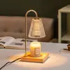 Calentador de Velas Europeo y Americano Amazon con Temporizador y Regulador de Intensidad, Altura Ajustable, Madera Maciza Cuadrada Aromaterapia