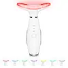 Dispositivo Multifuncional de Belleza para el Cuello, Masajeador de Cuello con Luz de Colores, Dispositivo de Tratamiento de Arrugas Faciales, Dispositivo de Introducción Facial, Dispositivo de Belleza Frío y Caliente