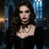 Coleção de Halloween Gota de Sangue Escuro Fantasma Gritando Colar Engraçado Aranha Criativa Fantasma Olho de Sangue Corrente da Clavícula