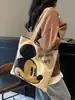 Bolsa de Lona con Dibujos Estudiante Bolsa de Tutoría Nueva Linda Bolsa Tote de Gran Capacidad Estudiante Universitaria Bolsa para Clase