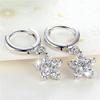 Brincos de prata brincos femininos longos brincos brincos earbuckle estrelas floco de neve cristal sintético Coreia temperamento moda ear joias atacado