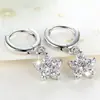 Pendientes de plata largos para mujer, pendientes con hebilla, estrellas, copos de nieve, cristal sintético, temperamento coreano, joyería de moda para las orejas, venta al por mayor